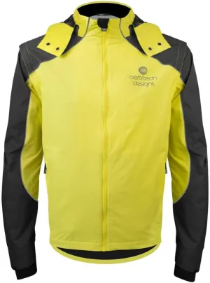 | Men's AeroReflective Cycling Rain Coat | Convertable Waterproof Jacket | High Visibility Reflective
