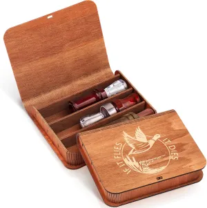 1 Pack Duck Call Box Wooden Hunter Storage Box Hunting Gift Accessory Case Shooter for Groomsmen Dad Son Grandpa Present Stocking Stuffers, 7.5 x 5.5 x 1.4 Inch (Duck Call Not Included)