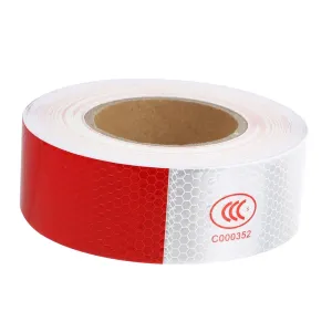1 Roll Car Safety Reflective Strips Black Yellow Reflective Tape High Visibility Adhesive for Cars