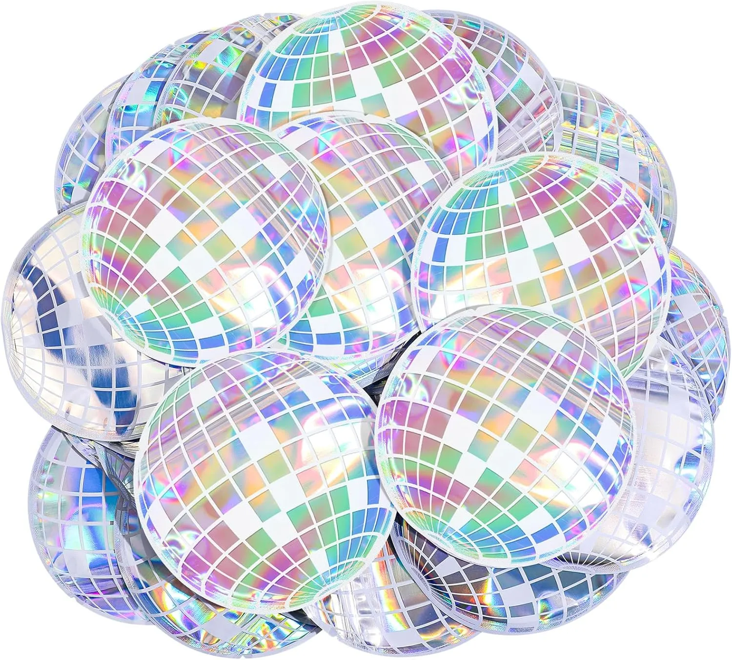 100 Pcs Disco Ball Bag Recovery Kit Bachelorette Party Resealable Bags for Travel Packaging Bachelorette Wedding Party Favors (Disco Ball)