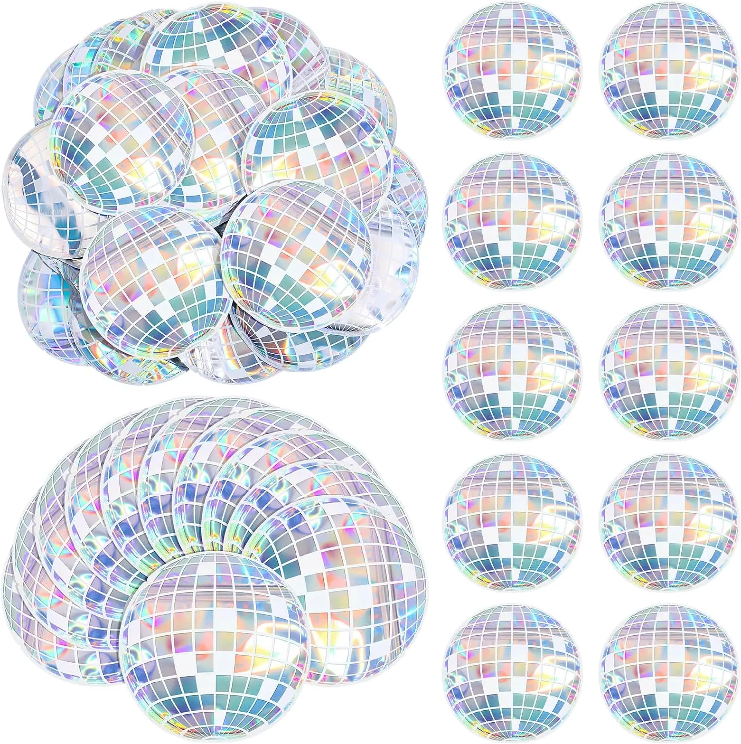 100 Pcs Disco Ball Bag Recovery Kit Bachelorette Party Resealable Bags for Travel Packaging Bachelorette Wedding Party Favors (Disco Ball)