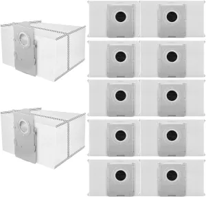 12 Pack Dust Bags Compatible With ECOVACS DEEBOT T50 Series,T50 PRO/T50 MAX/X8 PRO OMni,Vacuum Cleaner, Vacuum Replacement Bags, Large Capacity Dirt Disposable Vacuum Bags.