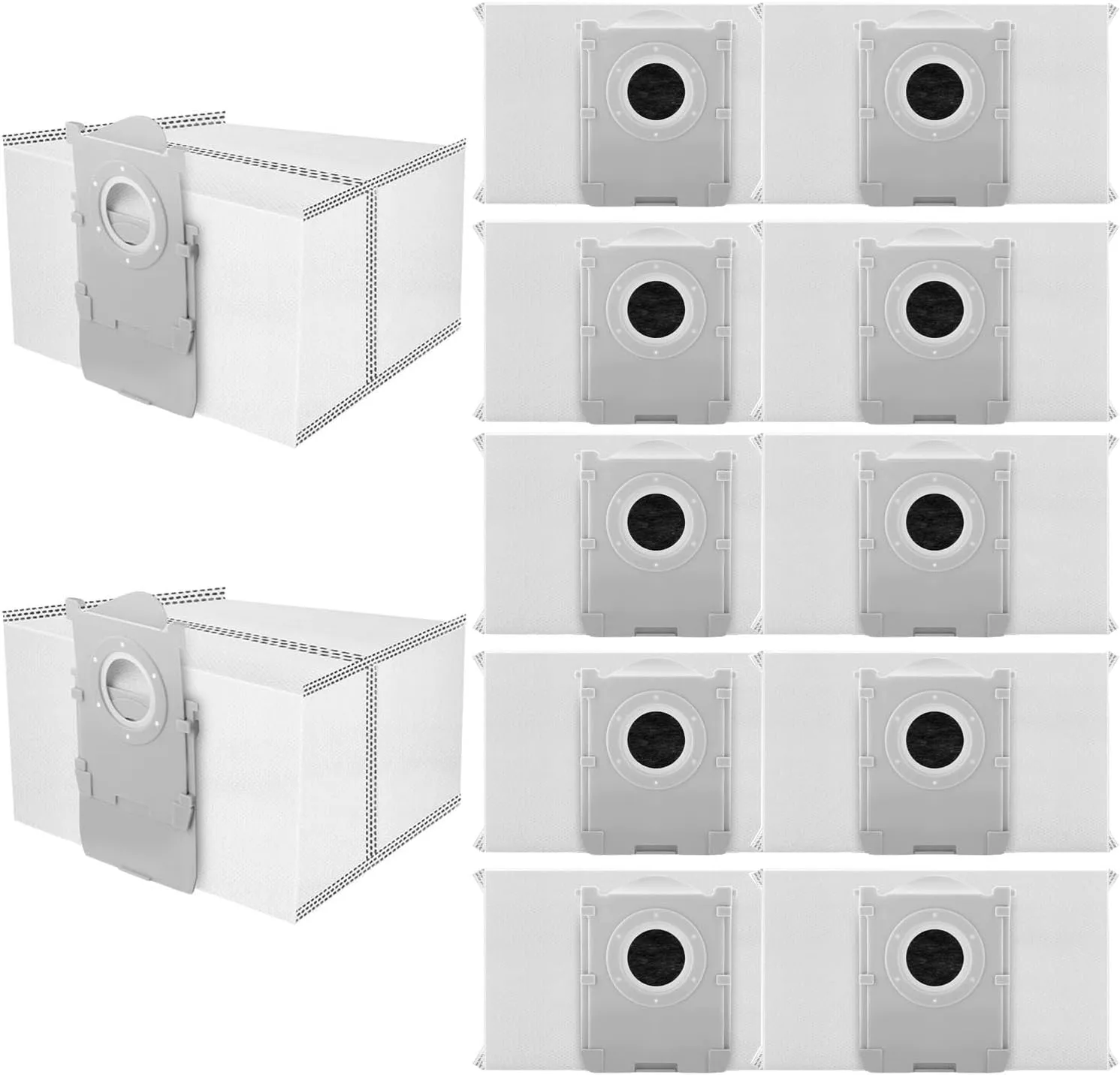 12 Pack Dust Bags Compatible With ECOVACS DEEBOT T50 Series,T50 PRO/T50 MAX/X8 PRO OMni,Vacuum Cleaner, Vacuum Replacement Bags, Large Capacity Dirt Disposable Vacuum Bags.