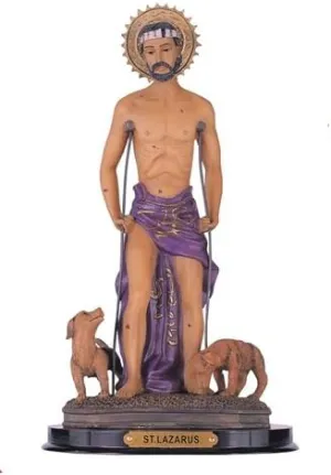 12" Inch Saint Lazarus Statue Figurine Figure San Lazaro Santo St Religious .
