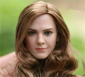 1/6 Scale Female Head Sculpt,12inch Figure Doll Accessories Emma Watson PVC Woman Soldier Head Carving Model Fit 12'' Miniature Action Figure Body