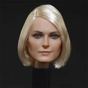 1/6 Scale Female Head Sculpt,12inch Figure Doll Accessories European Beauty PVC Woman Soldier Head Carving Model Fit 12'' Miniature Action Figure Body