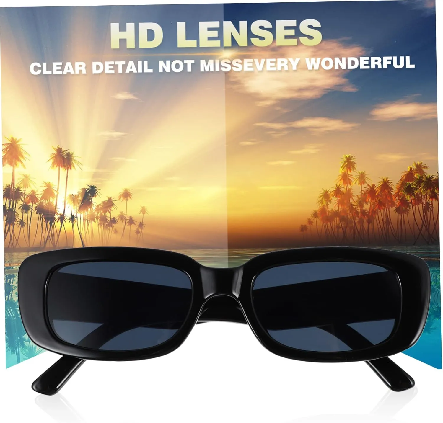 1pc Square Frame Sunglasses Lady Gifts Gift for Adults Oversized Glasses Sunglasses Black Oversized