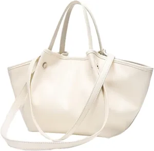 2 Pcs Tote Bag for Women 2025 Trendy Pleated Shoulder Bags PU Leather Work Travel Purses Ladies Top Handle Handbags