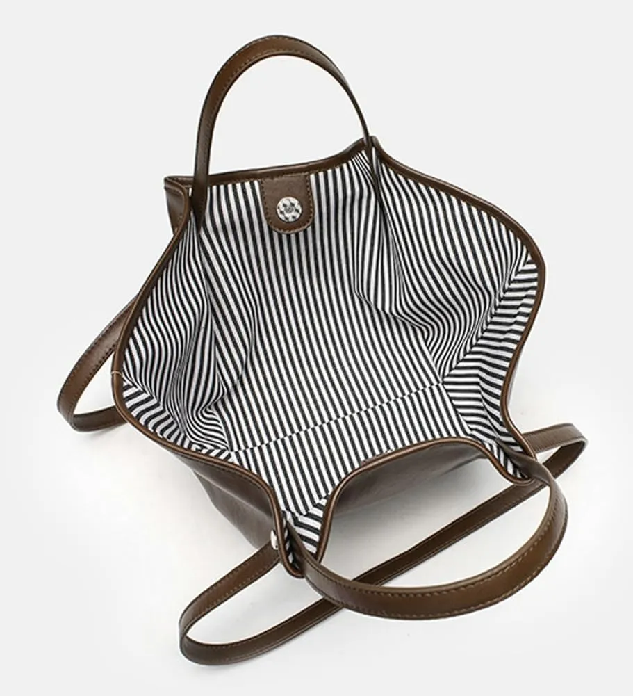 2 Pcs Tote Bag for Women 2025 Trendy Pleated Shoulder Bags PU Leather Work Travel Purses Ladies Top Handle Handbags