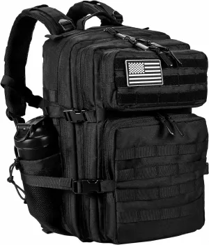 25L Small Tactical Hiking Backpack for Women Training Gym Fitness Bag Outdoor Camping Backpacks Travel Waterproof (Balck)