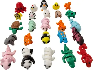 25pcs Mini Animal Farm Set,3D Printed Animals and Flexible Joints Fidget Toy, Fit Mini Toy Desktop Decoration, Also Suit Animal Figurines for Littlest Pet Shop Toys（25PC）