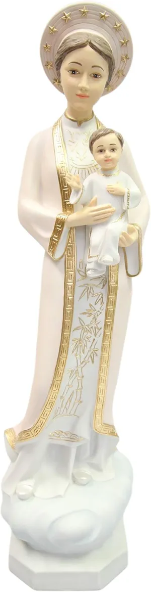 26 Inch Our Lady of La Vang Statue Sculpture Indoor Outdoor Garden Made in Italy