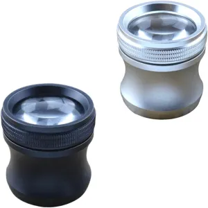 2pcs 20x Magnifying Lens Handheld Portable Magnifier Circuit Board Loupe Square Magnifier Watchmaker Loupe for Home Use