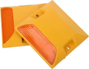 2pcs Reflective Traffic Markers for Roadway Markings Road Reflective Pavement Marker Street Pavement Stud Markers for Sidewalks Pedestrian Crossings