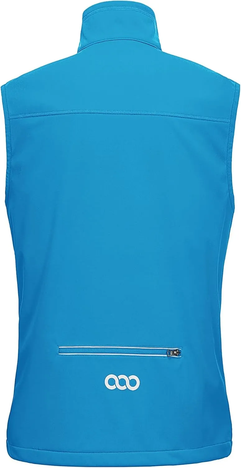 33,000ft Men's Windproof Lightweight Golf Vest Outerwear with Pockets, Softshell Sleeveless Jacket for Running Hiking Sports
