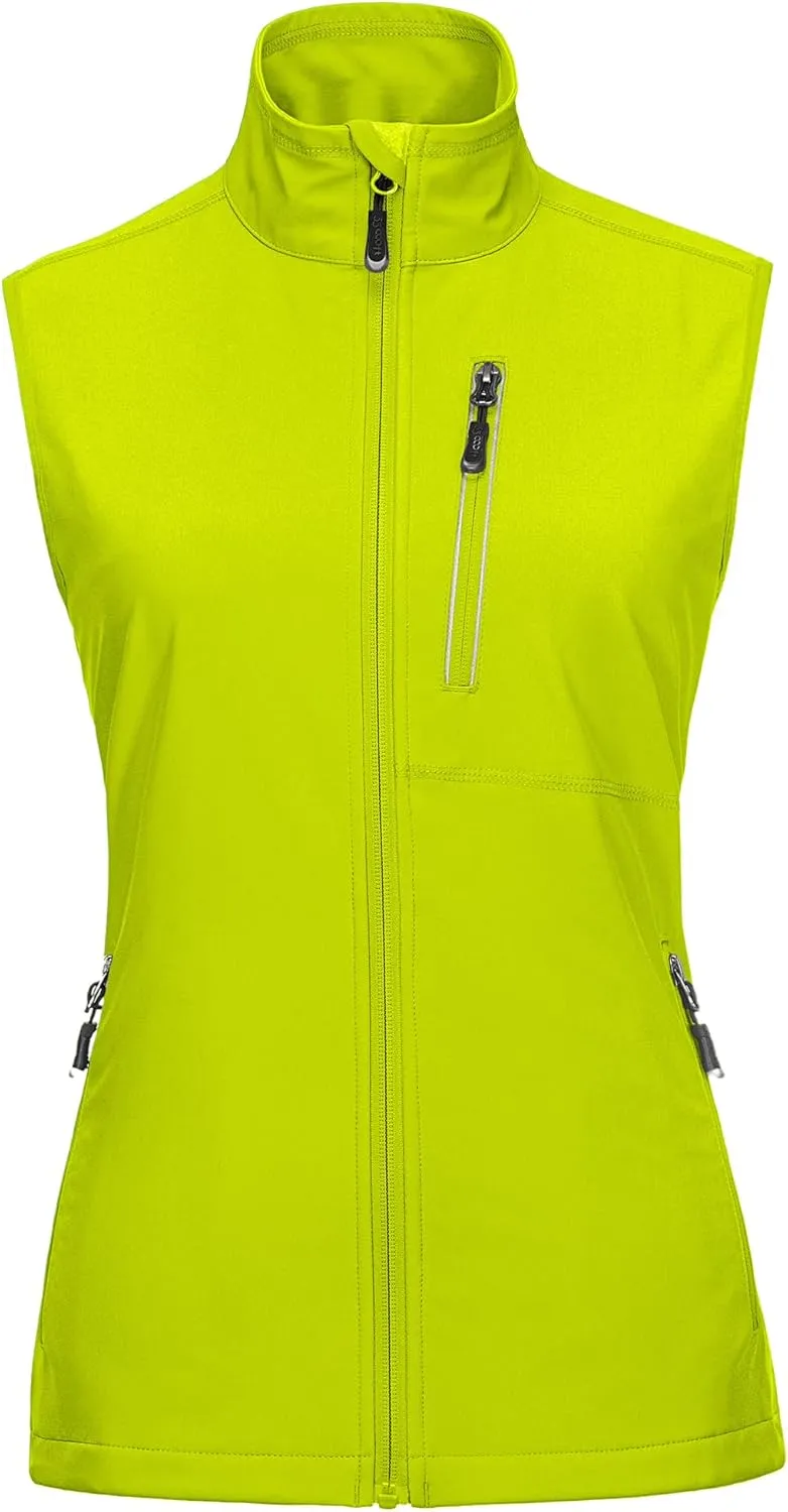 33,000ft Women's Lightweight Running Vest Outerwear with Pockets, Windproof Sleeveless Jacket for Golf Hiking Travel