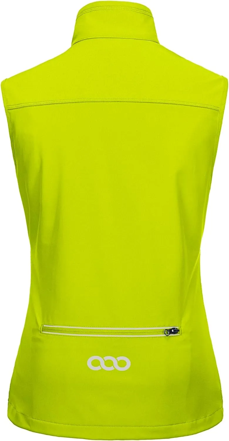 33,000ft Women's Lightweight Running Vest Outerwear with Pockets, Windproof Sleeveless Jacket for Golf Hiking Travel