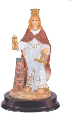 5" Inch Statue of Santa Barbara (Chango/Shango) Saint, Red