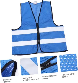 6pcs Reflective Vests Walking Reflective Cycling Vest Running Equipment Navy Reflectors Reflective Running Gear Reflective Gear Night Running Women Reflective Vest for Cycling Blue