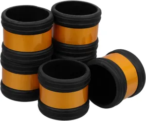 6pcs Scaffolding Pipe Sleeves Rubber Scaffolding Caps for Construction Pipe Fittings Reflective Lids