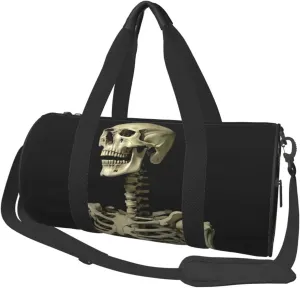 A Skeleton Travel Bag for Women Men Gym Bag Large Duffle Bag Weekender Overnight Bag with Shoulder Strap