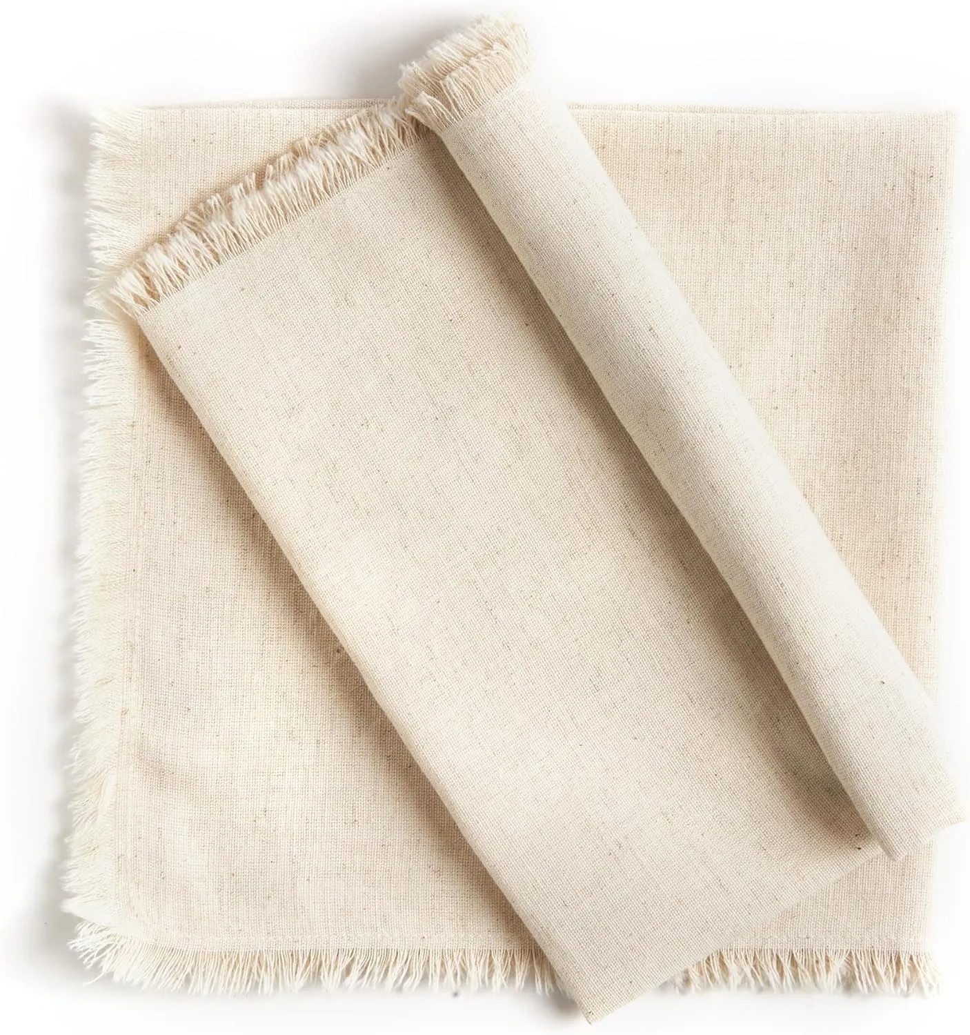 ACCENTHOME Natural Cotton Linen Napkin Set of 12 18x18 inch Dinner Napkins - Washable Soft Premium Hotel Quality Reusable Hemmed Edges Napkins Perfect Table Linens for Family Dinners, Weddings