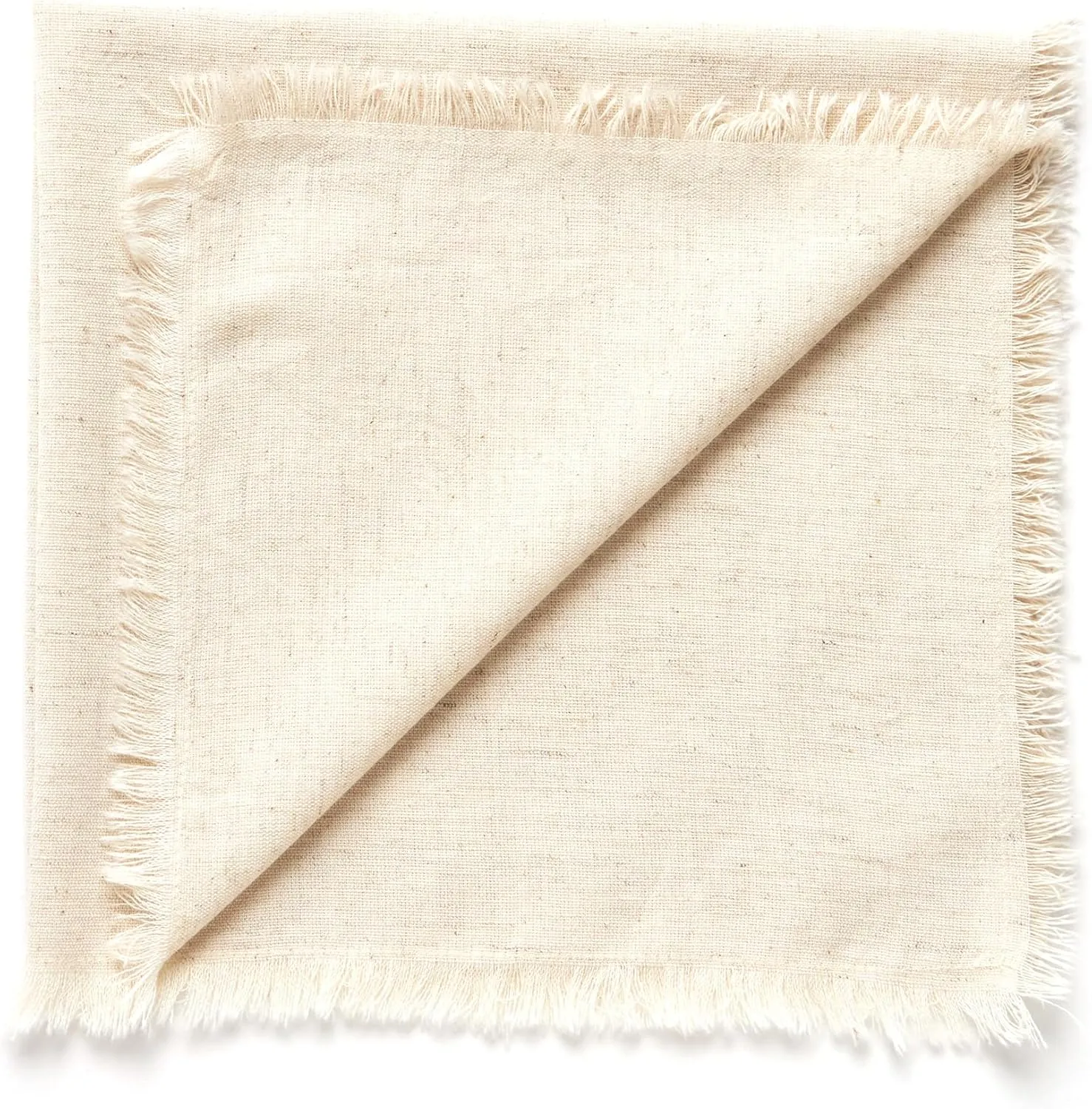 ACCENTHOME Natural Cotton Linen Napkin Set of 12 18x18 inch Dinner Napkins - Washable Soft Premium Hotel Quality Reusable Hemmed Edges Napkins Perfect Table Linens for Family Dinners, Weddings
