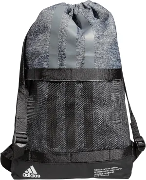 adidas Amplifier II Blocked Sackpack, Jersey Onix Grey/Black, One Size