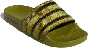 adidas Originals Women's ADILETTE Slides, Slip on Sandals, Orbit Green/Orbit Green/Gold Metallic, 6