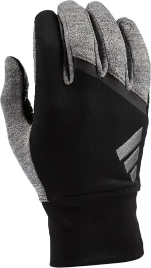 adidas Winter Performance VELOCITY Running Reflective Gloves, Black/Gray