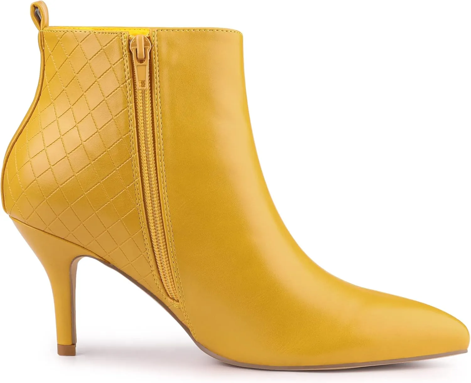 Allegra K Women's Pointed Toe Side Zipper Stiletto Heels Ankle Boots