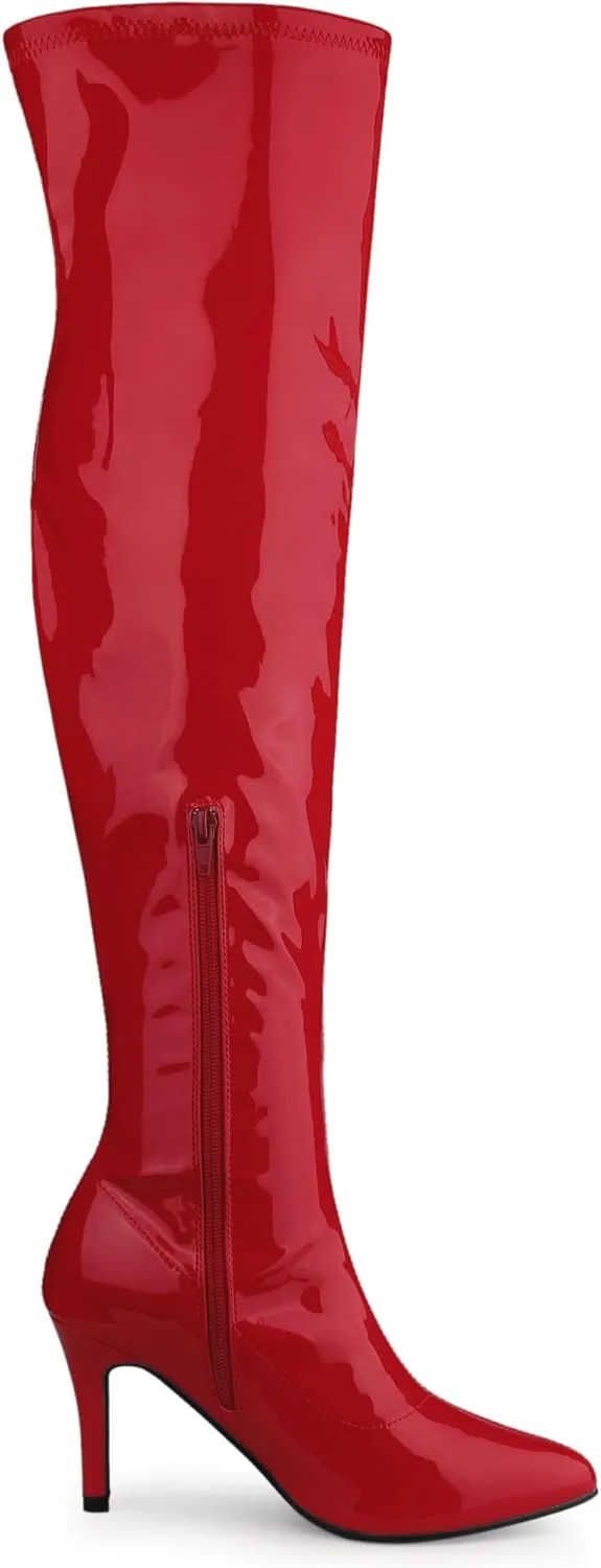 Allegra K Women's Pointed Toe Stiletto Heels Over The Knee High Boots
