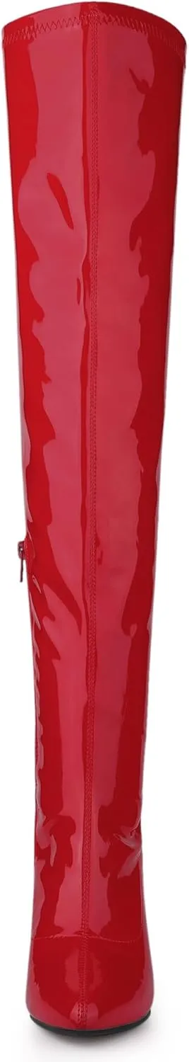 Allegra K Women's Pointed Toe Stiletto Heels Over The Knee High Boots