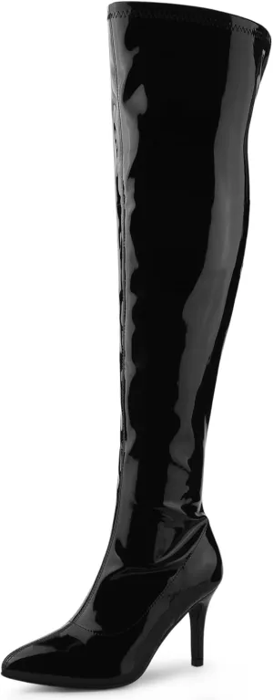 Allegra K Women's Pointed Toe Stiletto Heels Over The Knee High Boots
