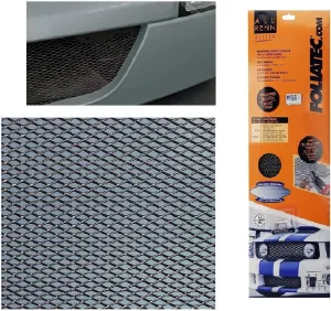 Aluminium racing grille, car honeycomb grille, race grille, stretch grille, black, 2 pieces, 20 x 60 cm