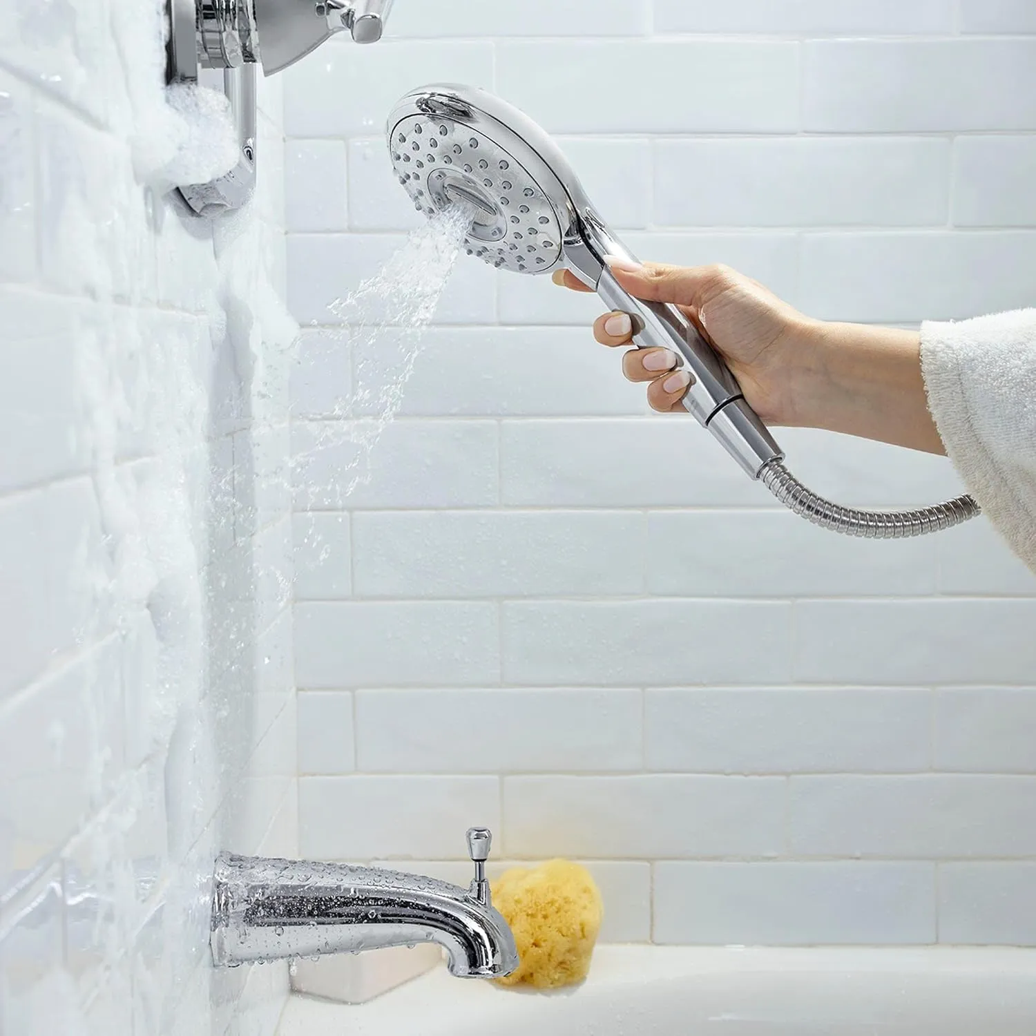 American Standard 9038154.243 Spectra 4-Function Handheld Shower Head 5-inch 1.8 GPM, Matte Black