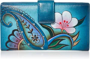 Anna by Anuschka Women's Original Leather Hand-Painted Two Fold Organizer Wallet