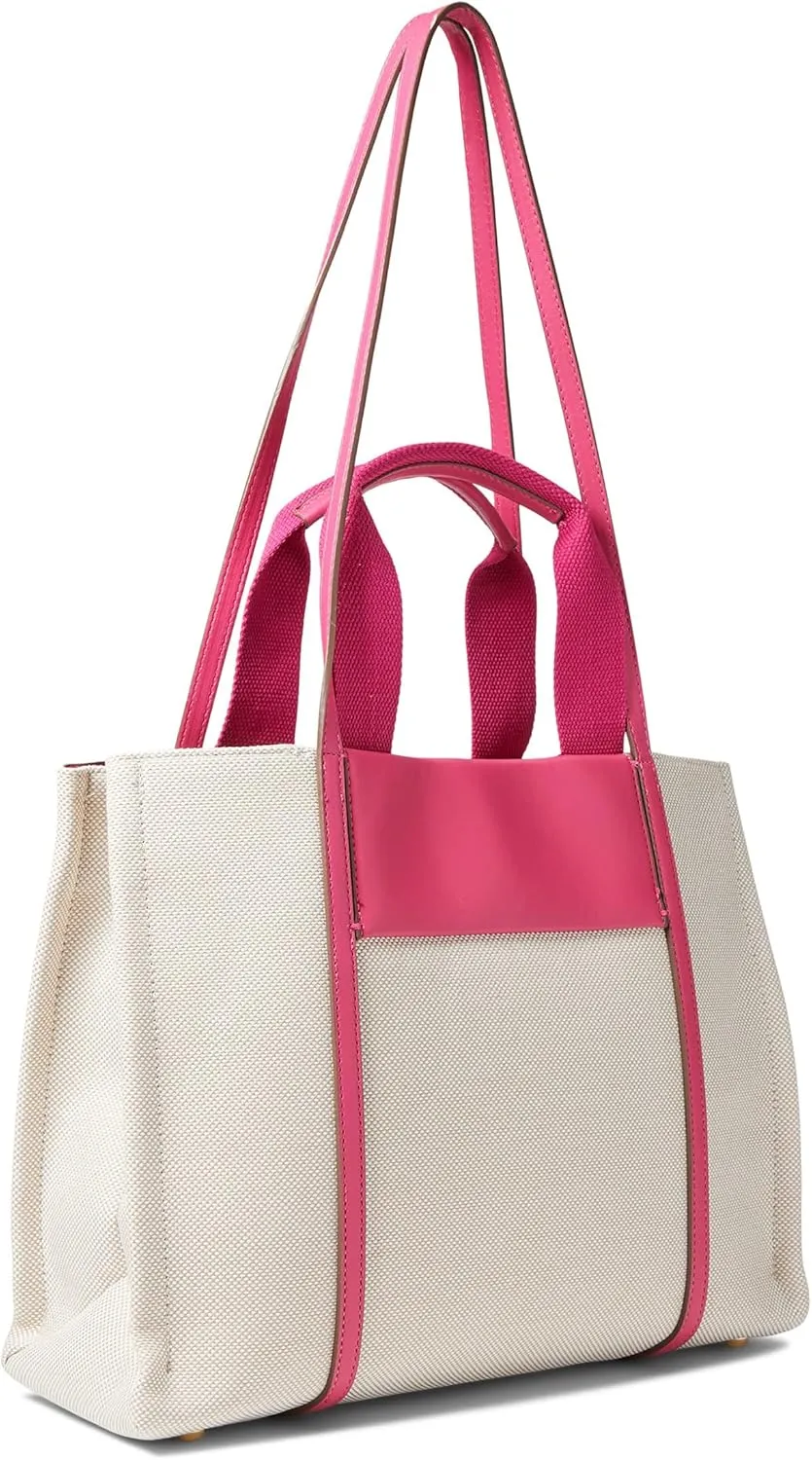 Anne Klein Medium Color Blocked Canvas Tote