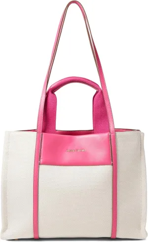 Anne Klein Medium Color Blocked Canvas Tote