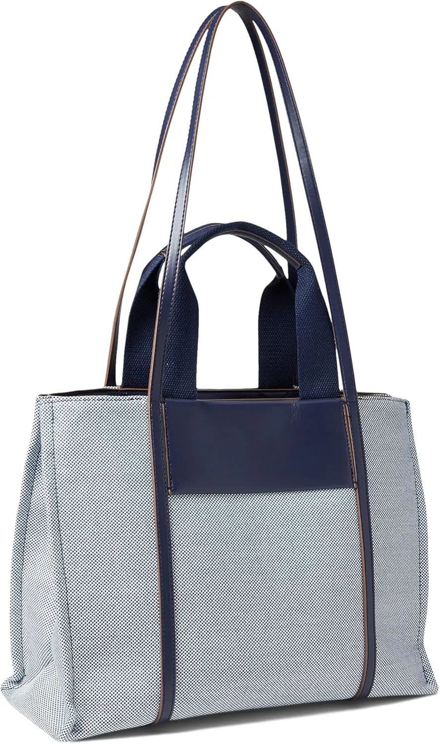 Anne Klein Medium Color Blocked Canvas Tote