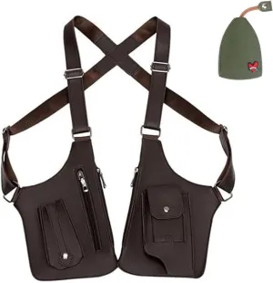 Anti-Theft Hidden Underarm Shoulder Bag for Men, Double Shoulder Armpit Bag, Multi-Pocket Outdoor Bag