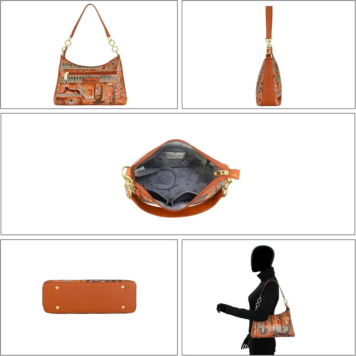 Anuschka Hobo with Chain Strap-707