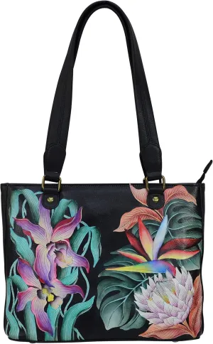 Anuschka Women's Original Hand-Painted Genuine Leather Medium Shopper Shoulder Bag