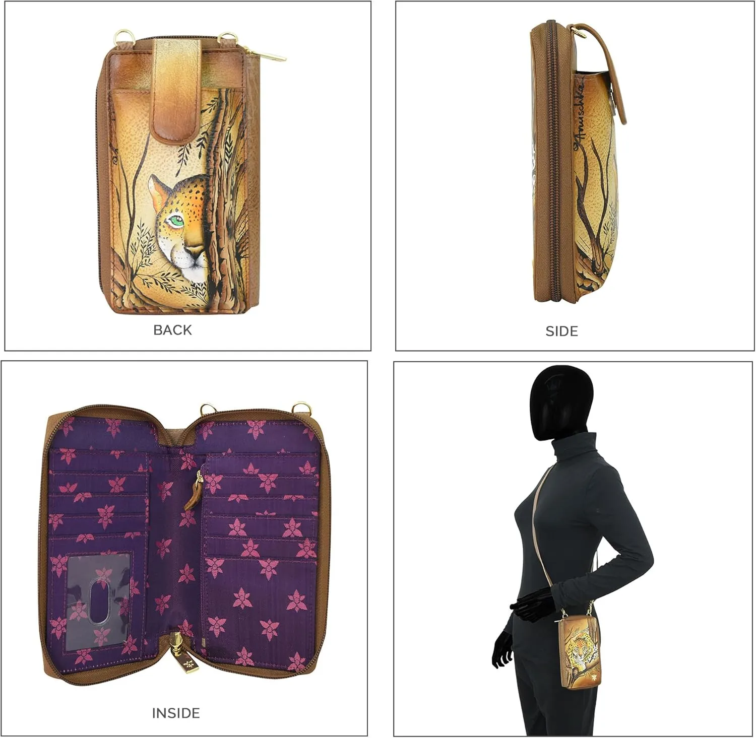Anuschka Women's Original Hand-Painted Genuine Leather Smartphone Case & Wallet