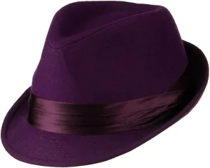 Ashen Fane Wool Fedora with Pleated Satin Band OSFM