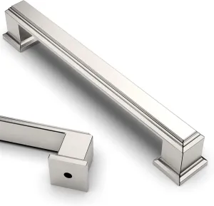 Asidrama 5 Pack 5 Inch(128mm) Brushed Satin Nickel Kitchen Cabinet Handles Cabinet Pulls Kitchen Cabinet Hardware for Cupboard Drawer Pulls