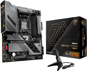 ASRock AMD X870E Taichi Lite Ryzen Socket AM5 DDR5 DIMMs 8200 256 GB X870 EATX Motherboard 5G LAN M.2 USB4 WiFi7