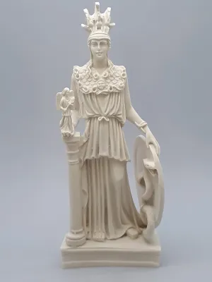 Athena Minerva Greek Roman Goddess Cast Marble Statue Sculpture 10 inches