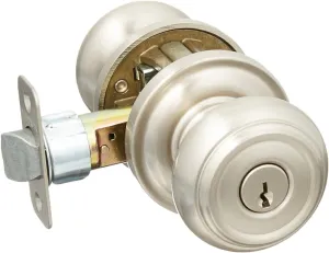 Baldwin ENTRATRR150 Reserve Entry Lockset x Traditional with Traditional Round Rose, Satin Nickel Finish