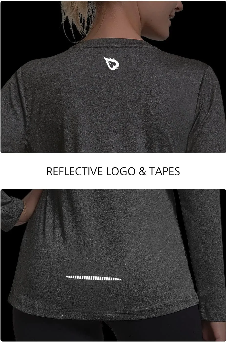 baleaf Long Sleeve Workout Tops for Women Running Athletic Shirts Active Quick Dry Lightweight Moisture Wicking